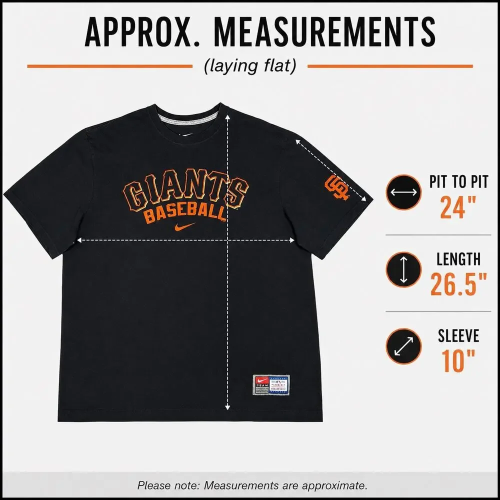 Nike Team MLB 2011 San Francisco Giants Baseball T-Shirt Black Men’s 2XL